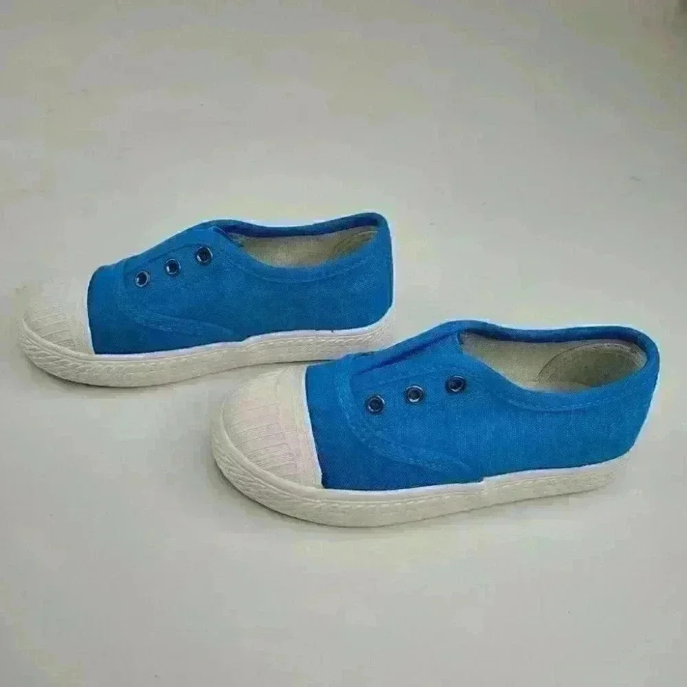 Hawkwell Boy's Casual Fashion Blue/White Slip On Canvas Sneakers Shoes 4/9/9.5 - Picture 7 of 8